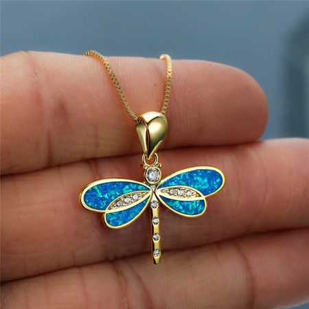 14K Gold Plated  Dragonfly Necklaces